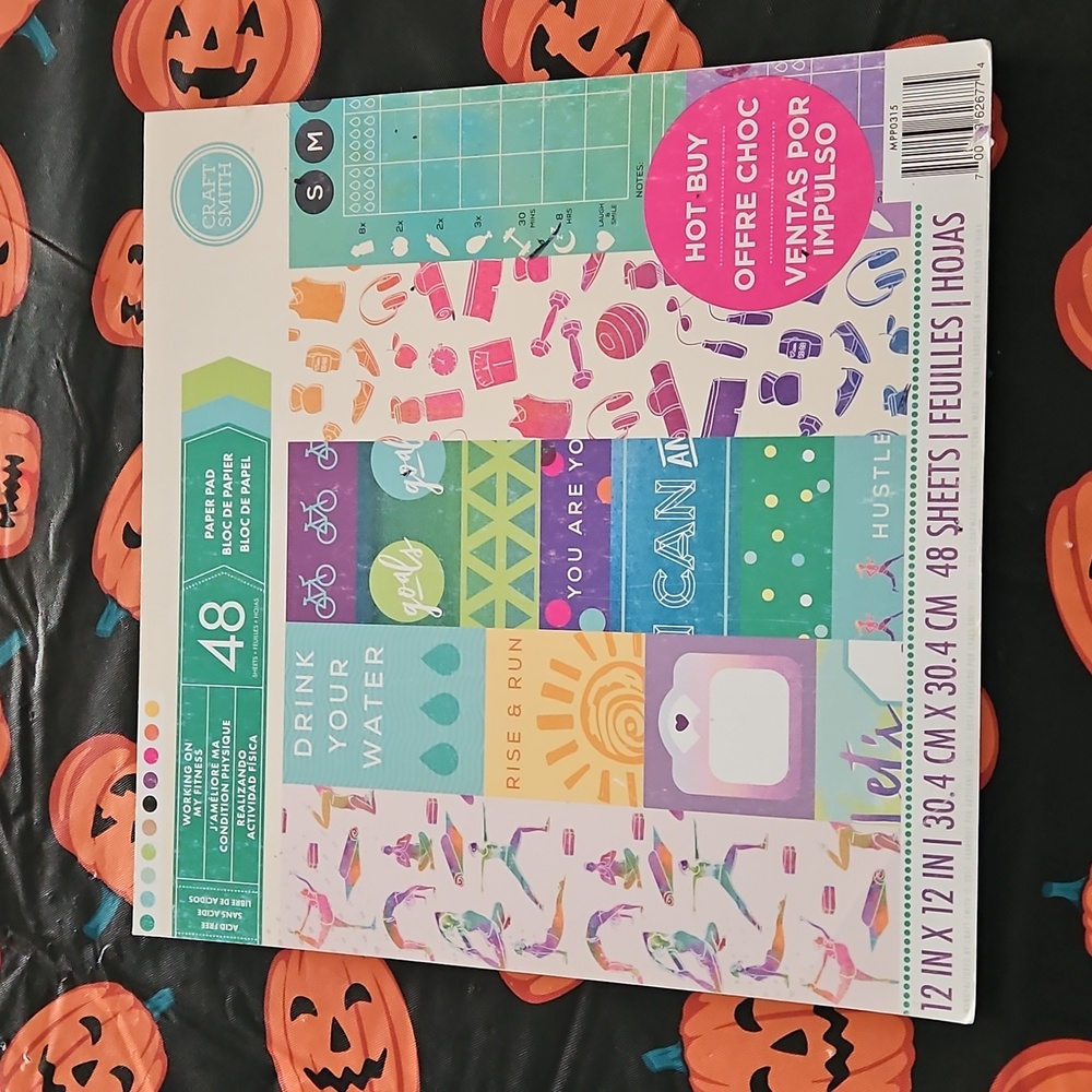 Craft Smith Working on My Fitness Scrapbook Paper